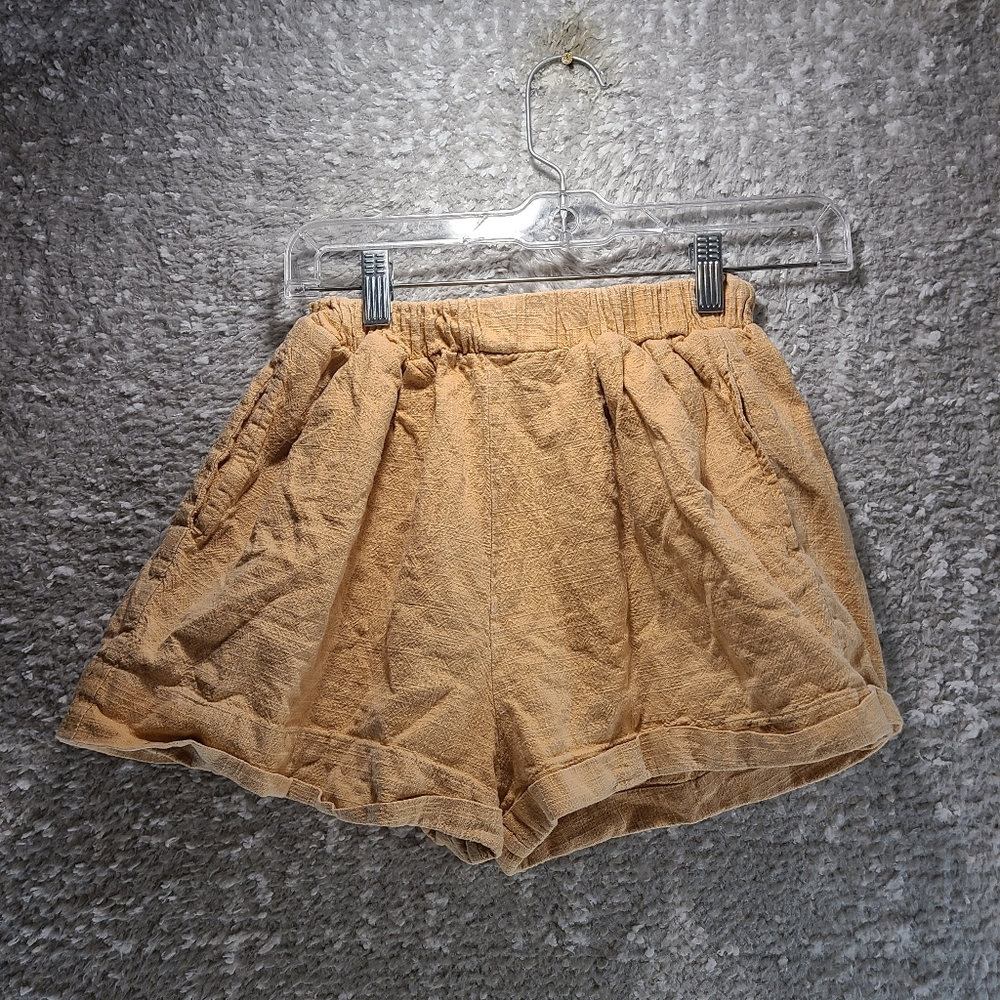 The‎ Lullaby Club Pull On Shorts XS Brown Women Pockets Elastic Waist Cuffed Hem